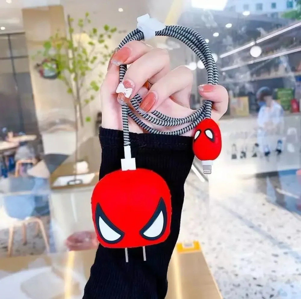 Spider Man iPhone Charger Cover Cable Protectors P12